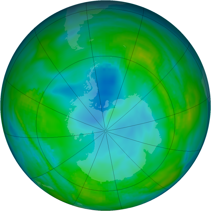 Antarctic ozone map for 12 May 1979